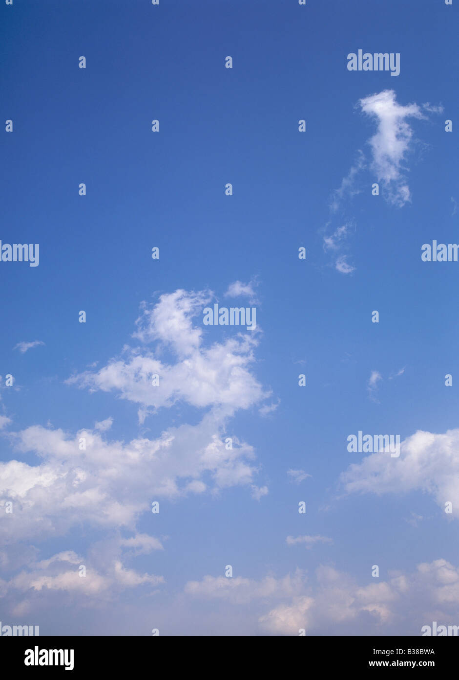 Cumulus cloud e Fractus nuvole Foto Stock