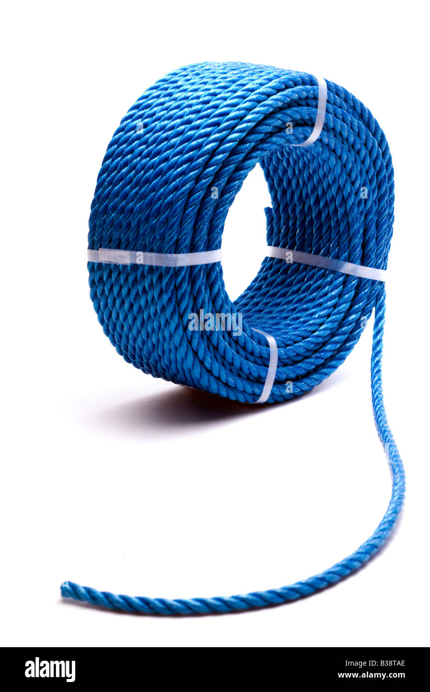 Palla di 6mm blu Corda di polipropilene Foto Stock