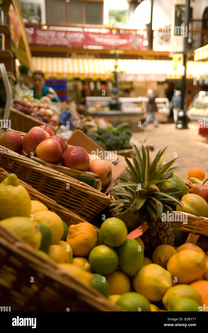 Mercato inglese a Cork in Irlanda Foto Stock