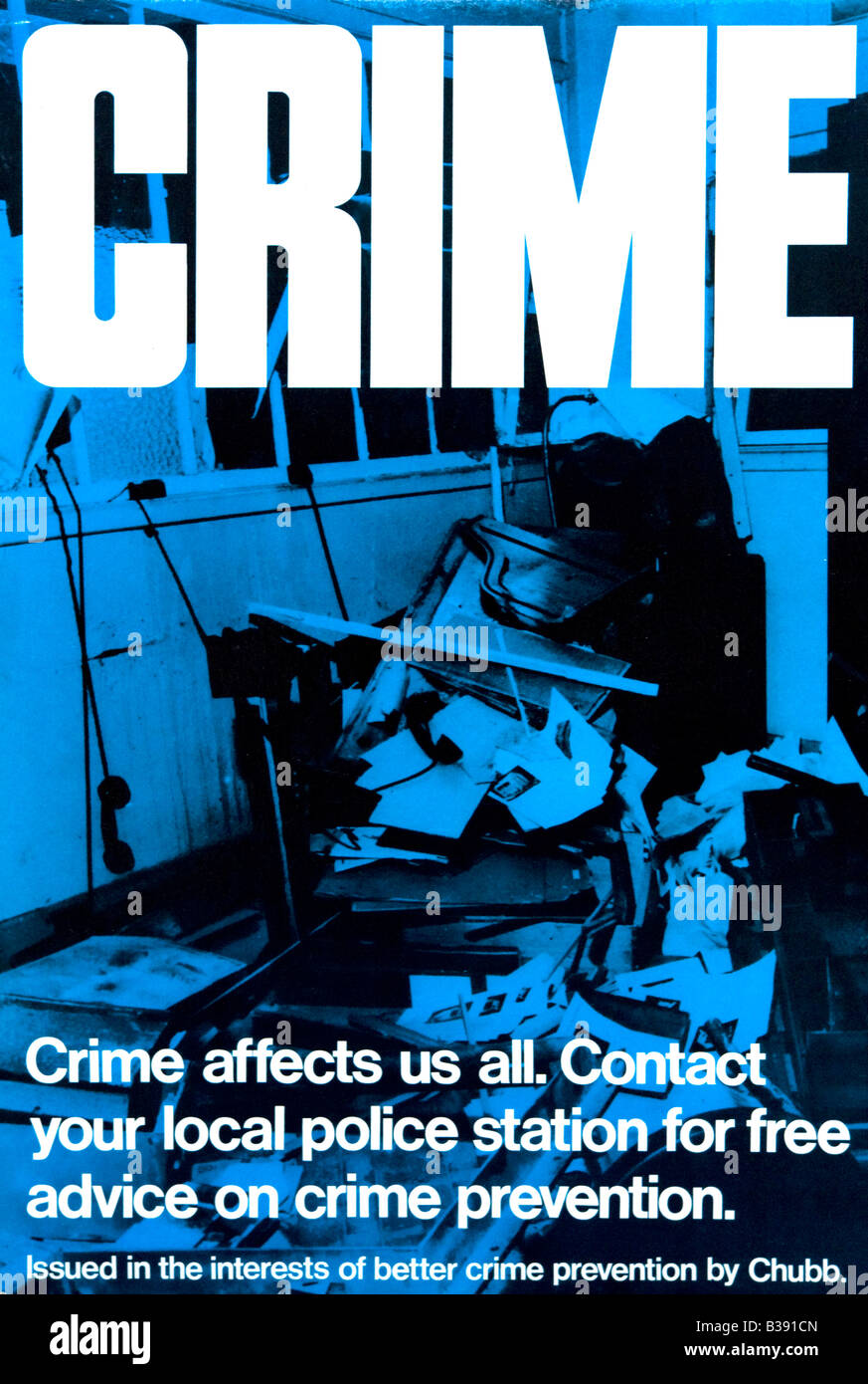 Originale degli anni sessanta contatore scheda Display superiore nella prevenzione della criminalità da Chubb per solo uso editoriale Foto Stock