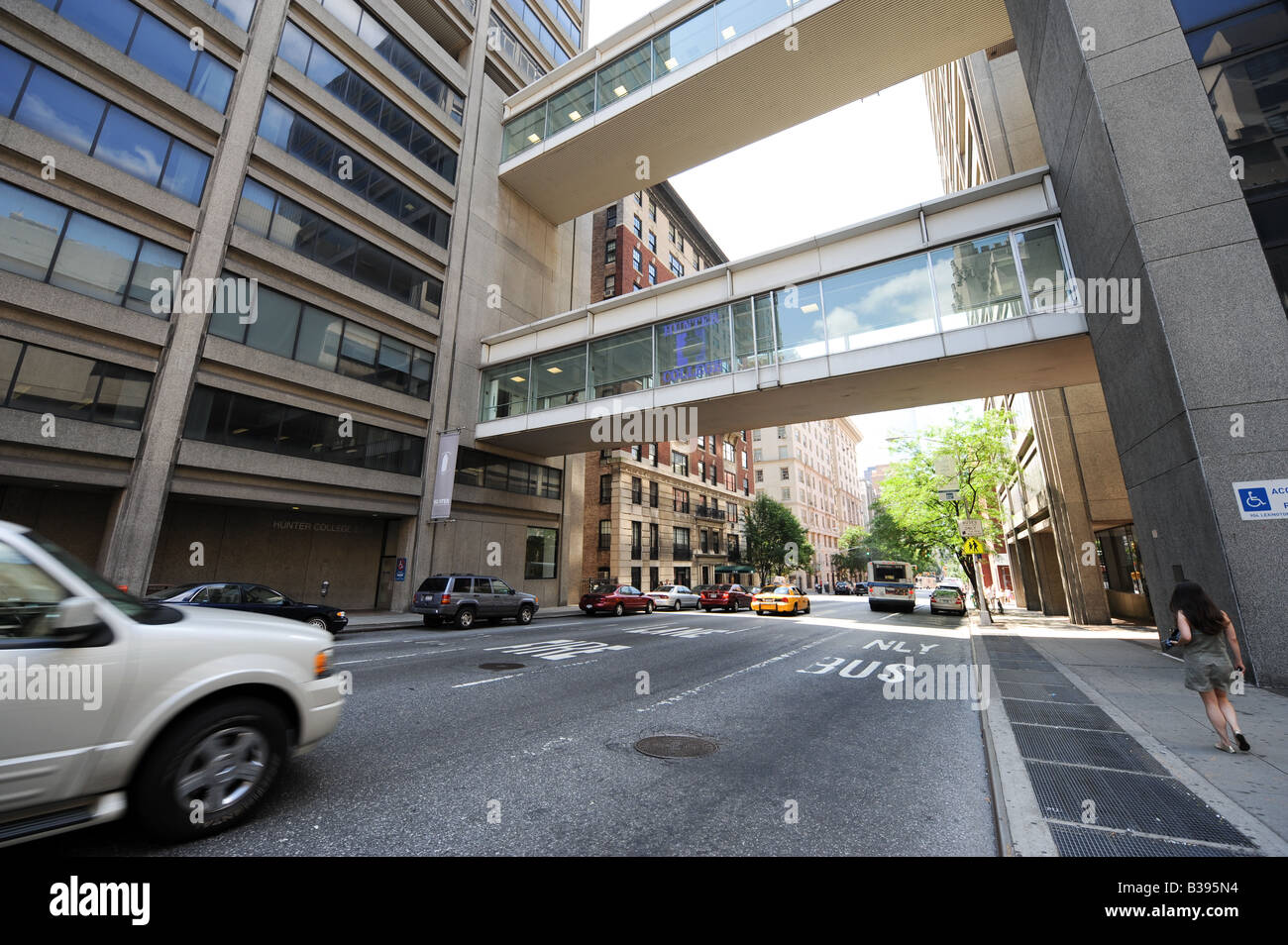 Lexington Avenue New York in una tranquilla Domenica mattina Foto Stock