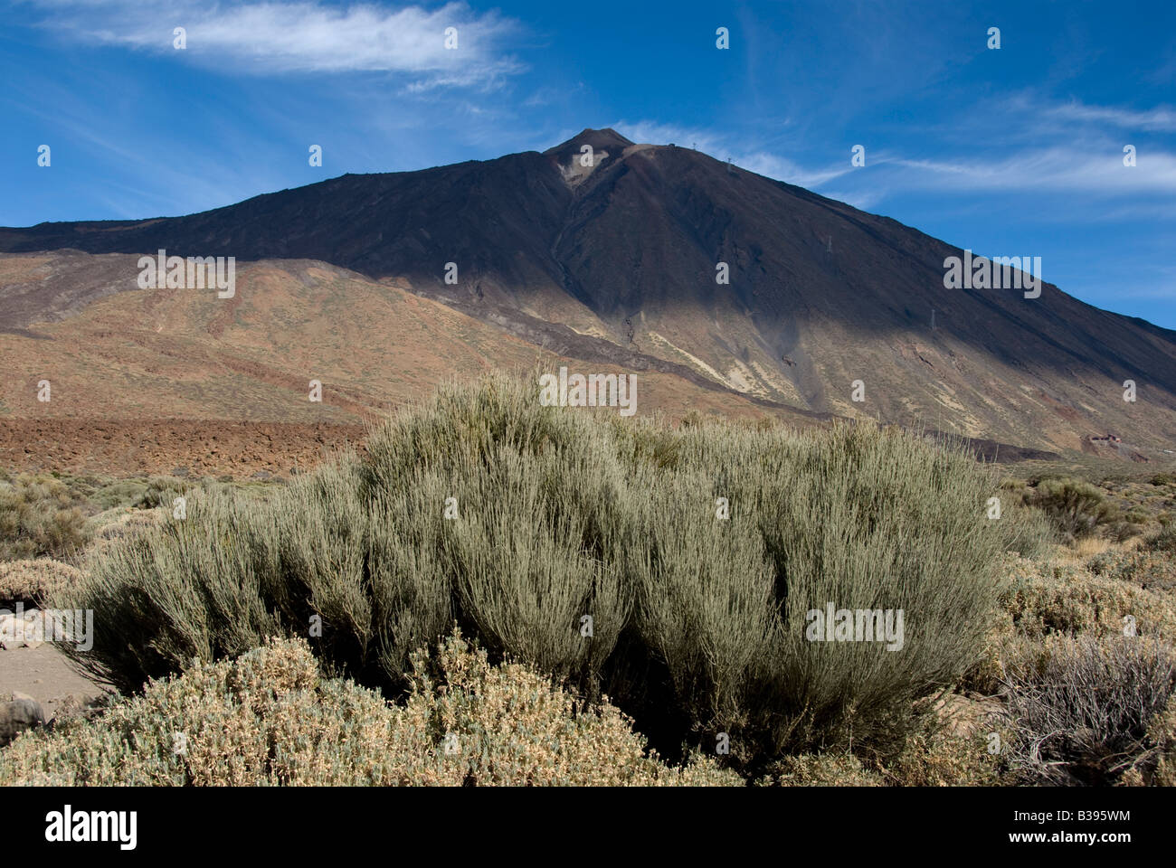 Vista del monte Teide Tenerife Isole Canarie Spagna Foto Stock