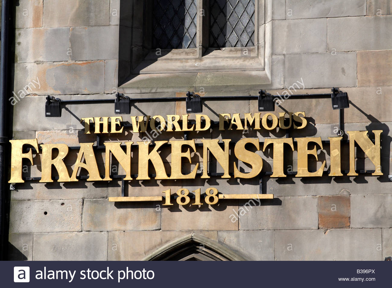 La famosa in tutto il mondo Frankenstein pub di Edimburgo in Scozia Foto Stock