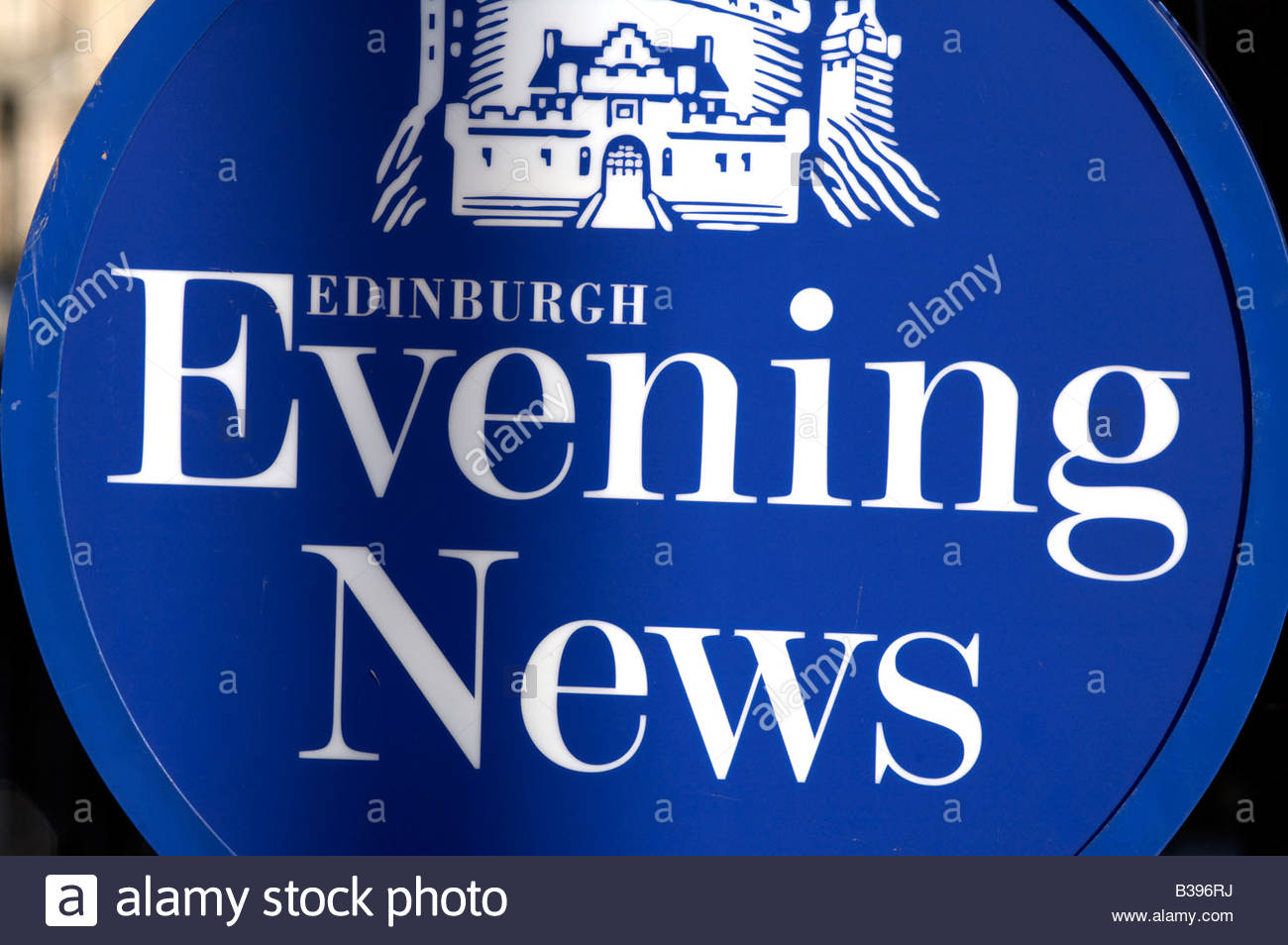 Edinburgh Evening News segno Foto Stock