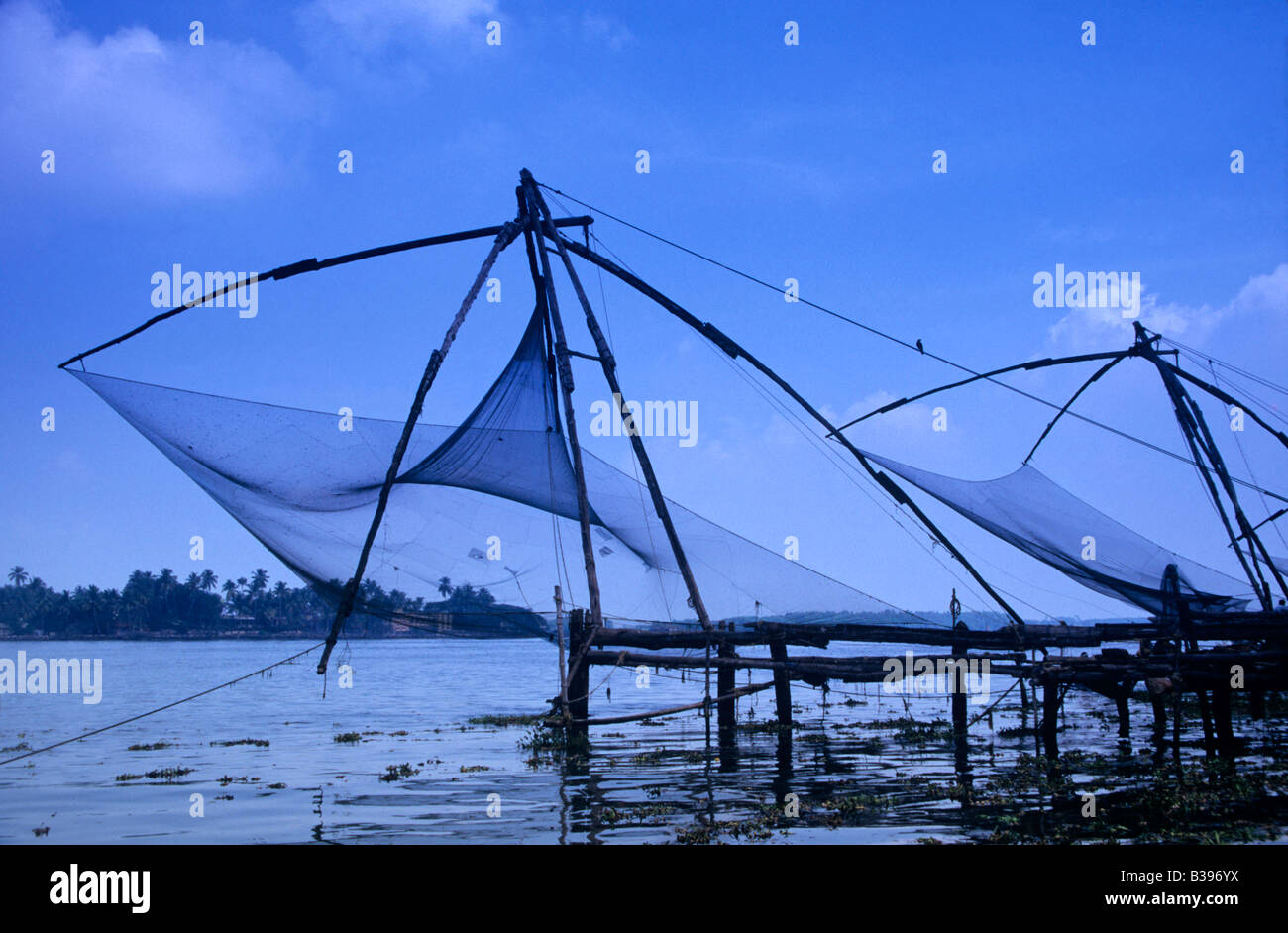 1074 cinese reti da pesca Cochin Kerela membro India Foto Stock