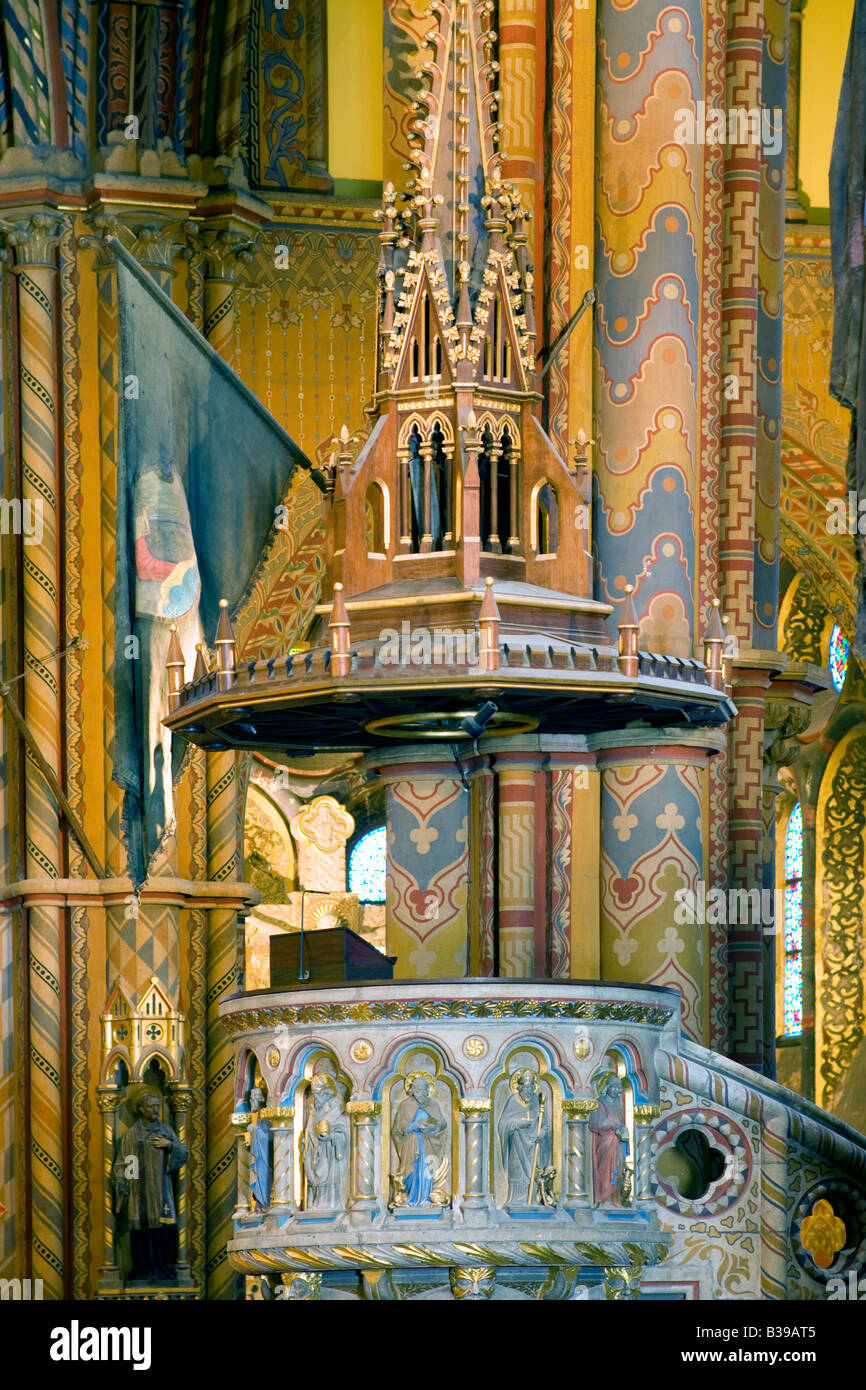 Matyas chiesa in Budapest Ungheria Foto Stock