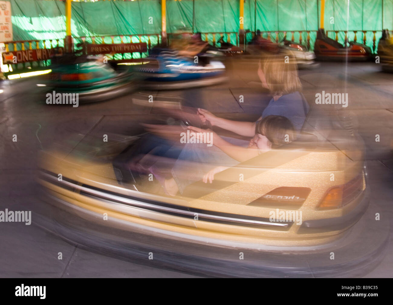 A Dodgems Bressingham,Norfolk, Regno Unito Foto Stock