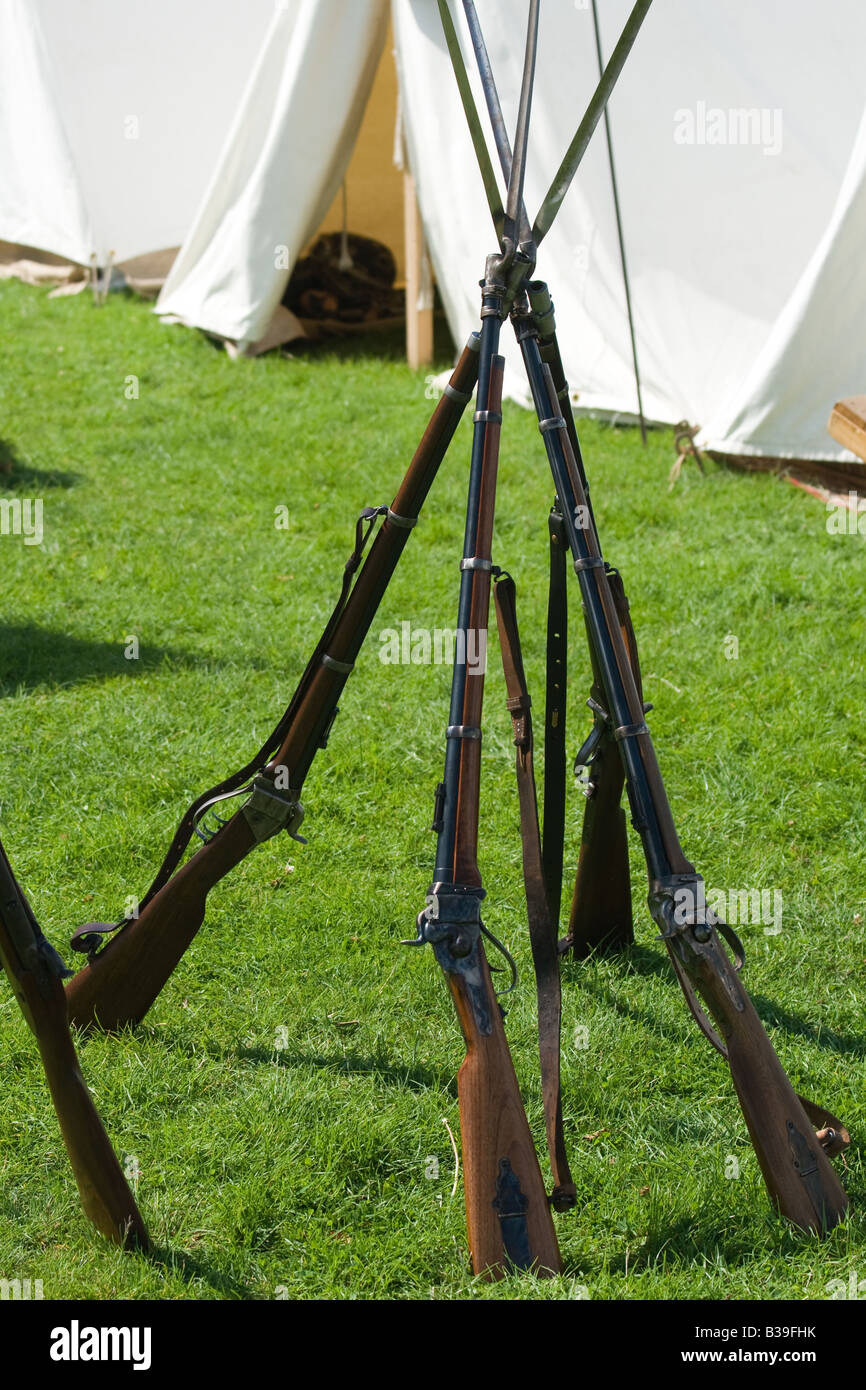 Fucili e baionette Foto Stock