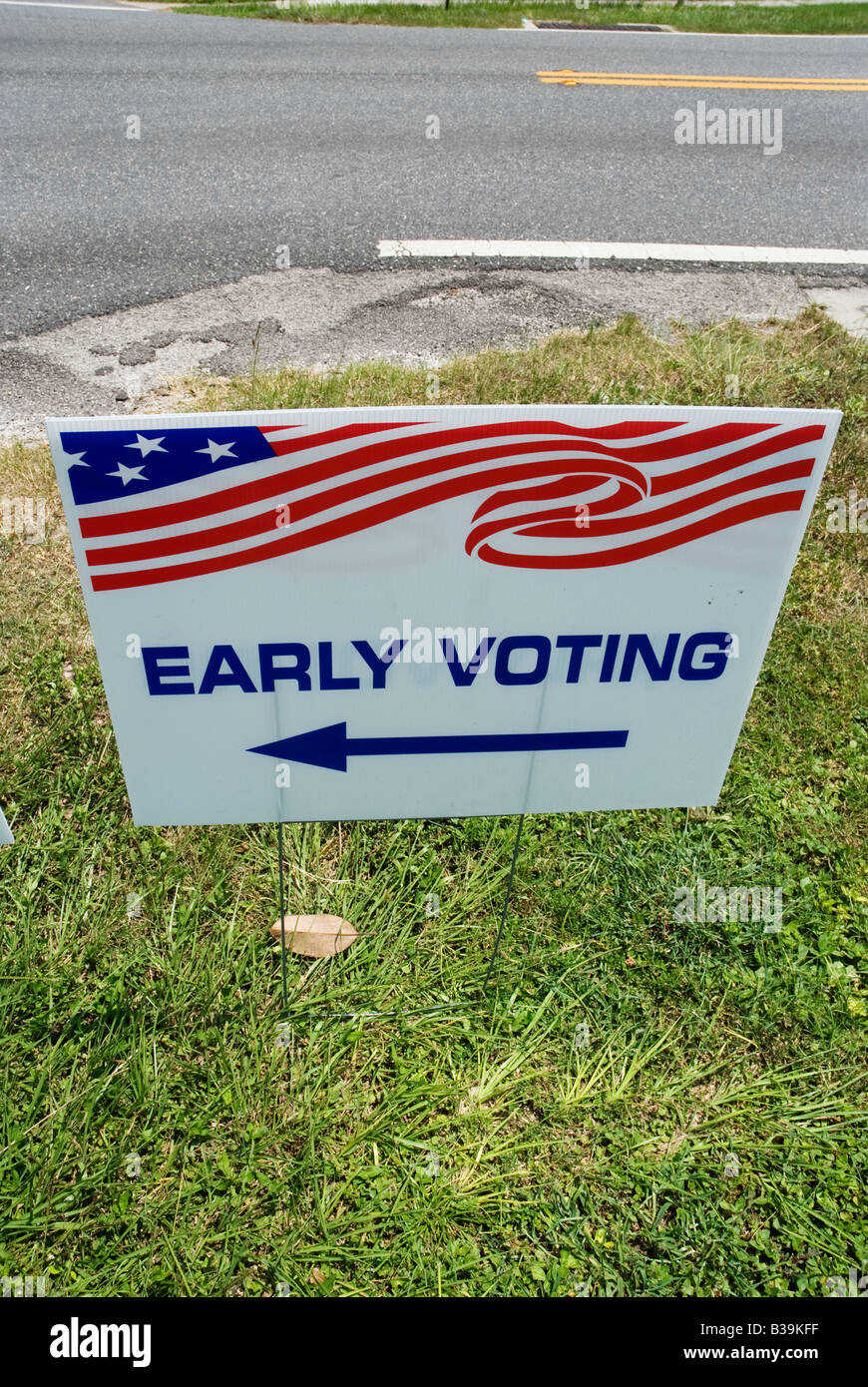 Voto anticipato accedi Ft bianco una piccola città nel nord Florida Foto Stock