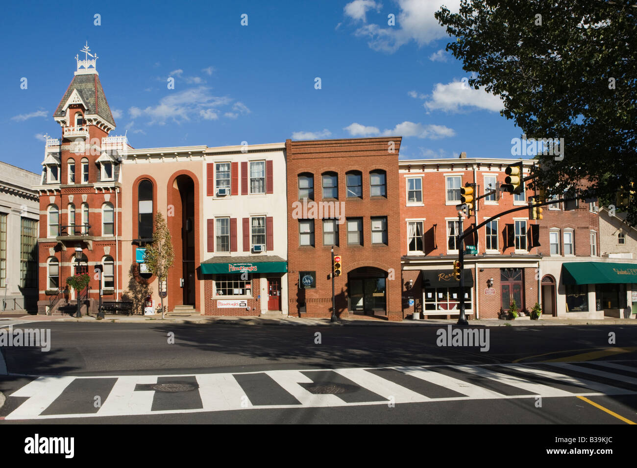 Quartiere degli affari di Doylestown CONTEA DI BUCKS in Pennsylvania Foto Stock