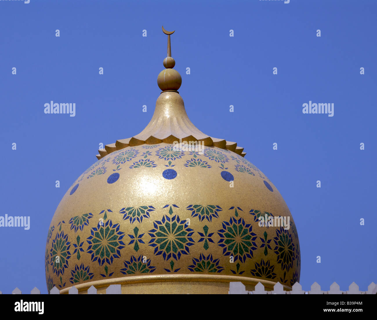 Cupola Assam Bint Moschea Alawi Muscat Oman Foto Stock