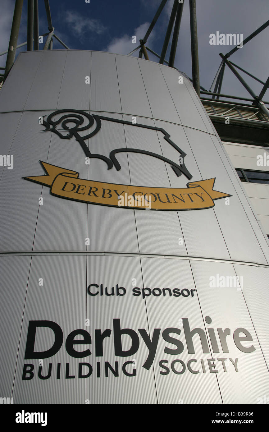 Città di Derby, Inghilterra. Pride Park Stadium, casa del Derby County Football Club altrimenti noto come arieti. Foto Stock