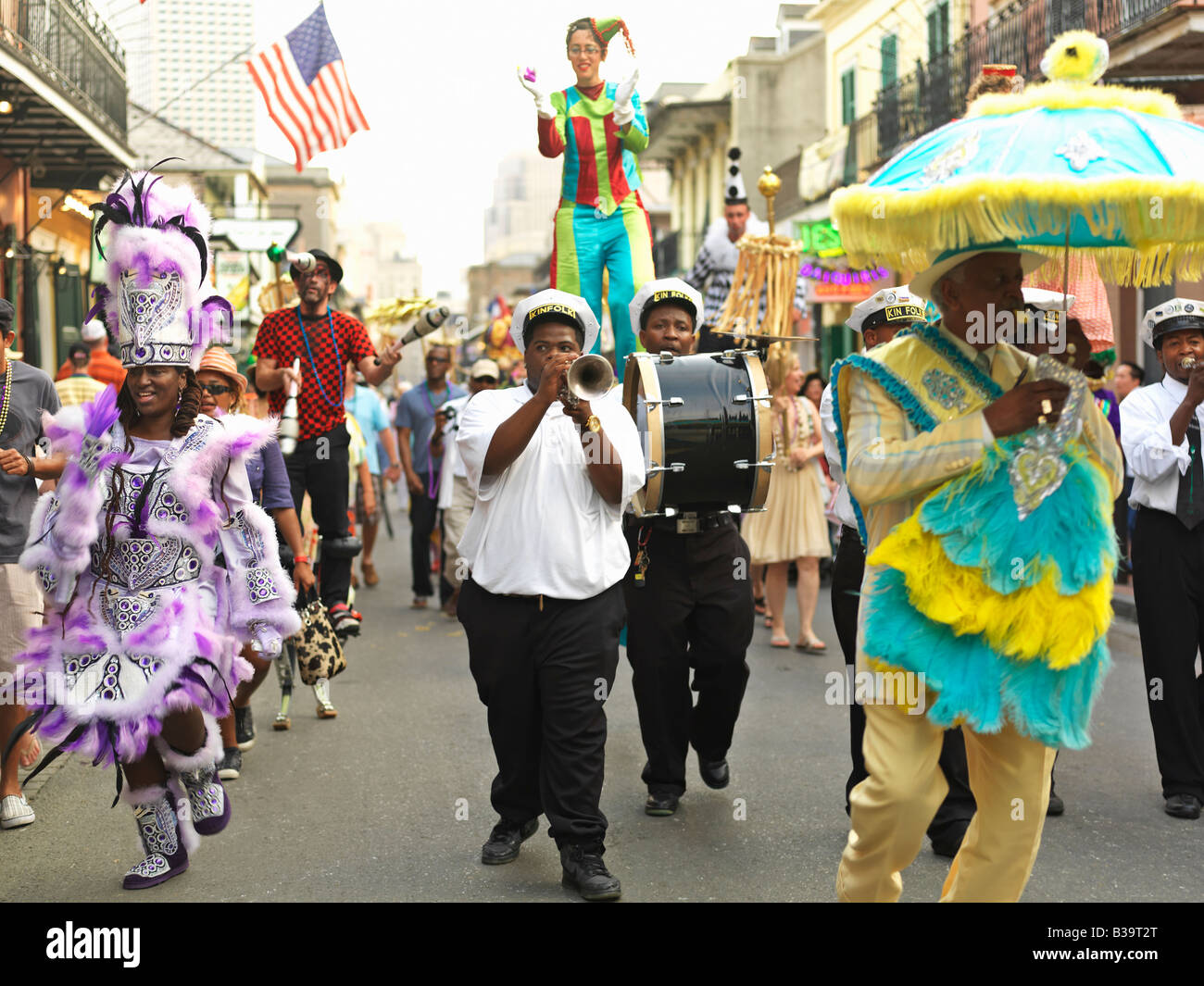 Stati Uniti d'America,Louisiana New Orleans,Quartiere Francese seconda linea parade Foto Stock