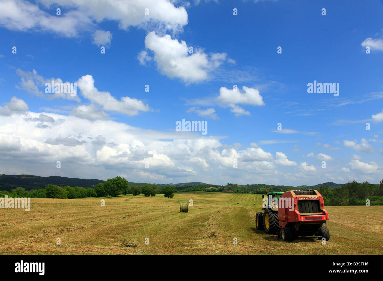 Il paesaggio della Val d'Orcia", Tusacany, Italia Foto Stock