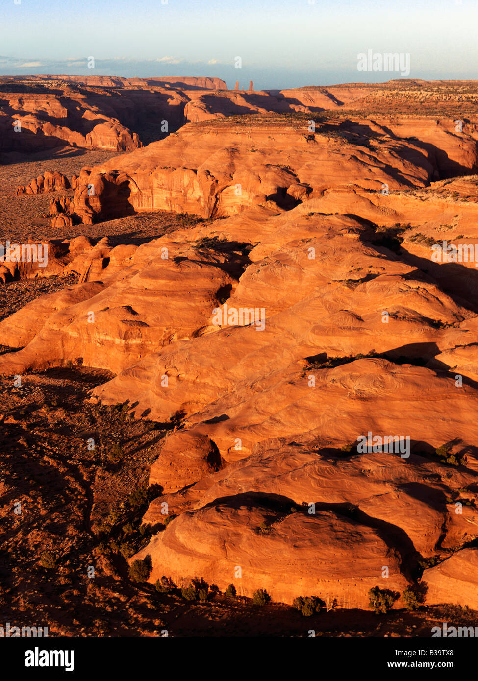 Scenario paesaggistico di formazioni rocciose in Canyonlands Canyonlands National Park nello Utah Stati Uniti Foto Stock