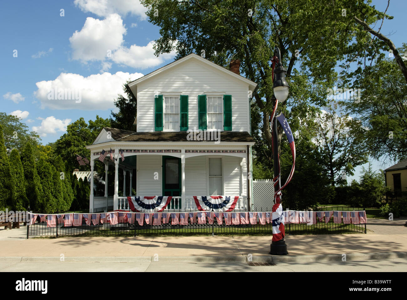 La famiglia Wright a casa di villaggio Greenfield in Dearborn Michigan STATI UNITI Foto Stock