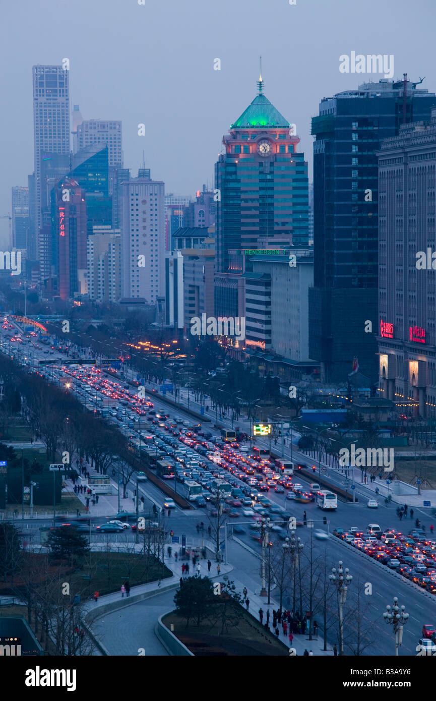 Cina, Pechino, Distretto di Chongwen, Jianguomennei Dajie Foto Stock