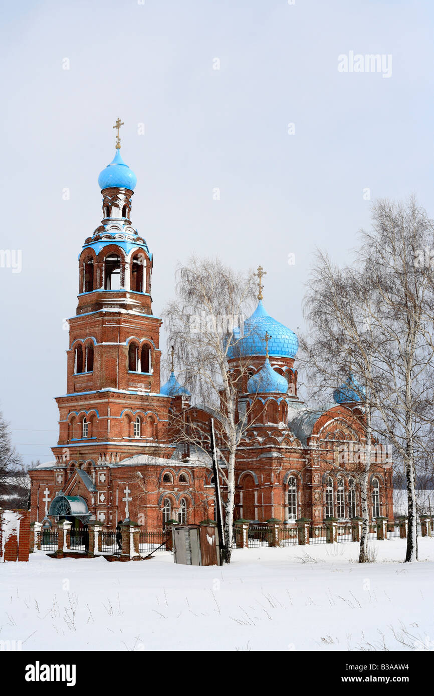 19 cent. chiesa, Smoldeyarovo, il Tatarstan, Russia Foto Stock