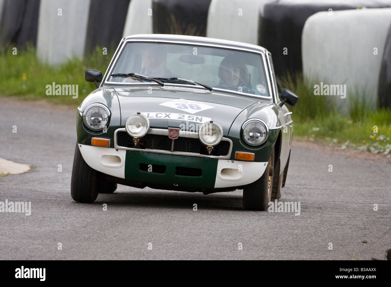 1975 MGB GT Classic Autotest del veicolo Rally Knockhill Fife Scozia 2008 Foto Stock
