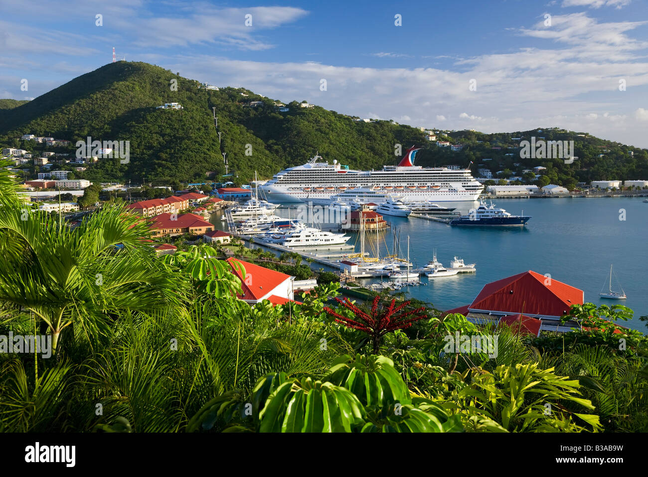 Caraibi, Isole Vergini americane, san Tommaso, Charlotte Amalie & Havensight DOCK navi da crociera Foto Stock