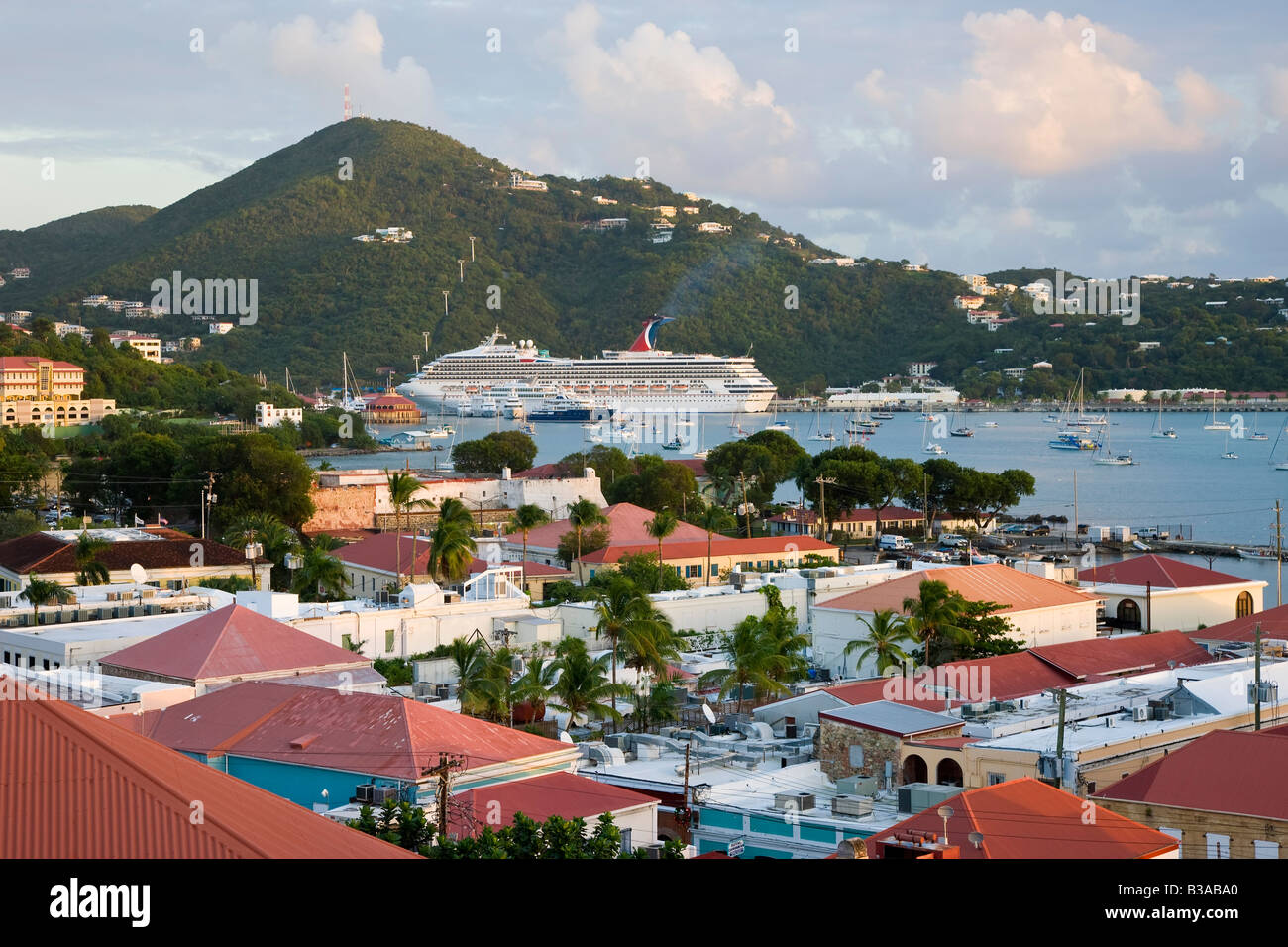 Caraibi, Isole Vergini americane, san Tommaso, Charlotte Amalie & Havensight DOCK navi da crociera Foto Stock