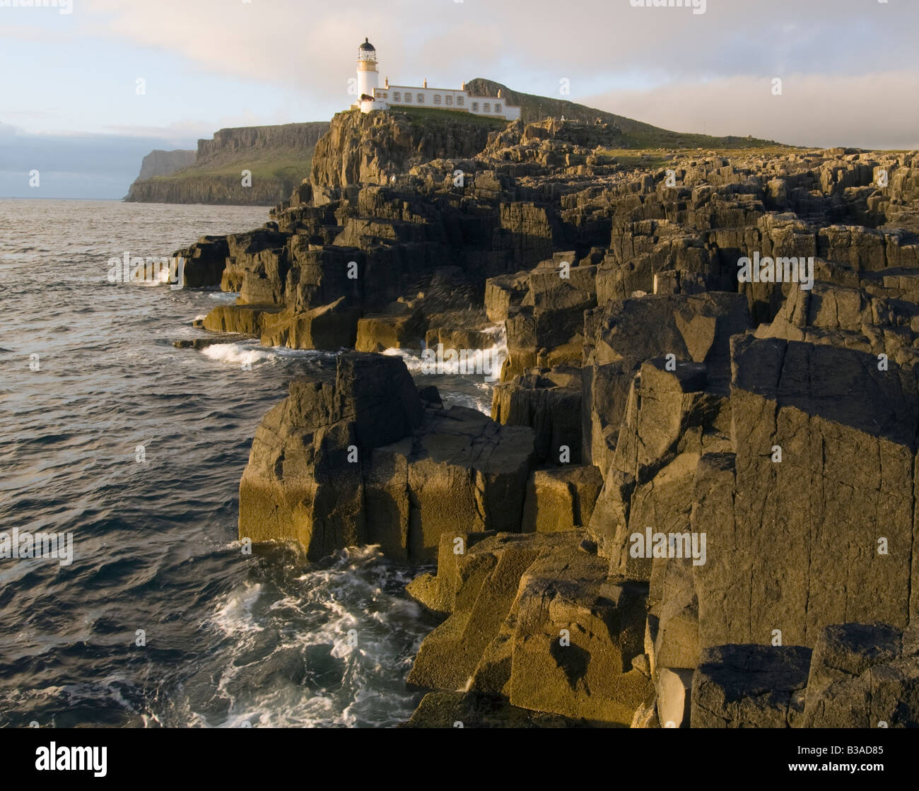 Neist Point Lighthouse, Isola di Skye in Scozia Foto Stock