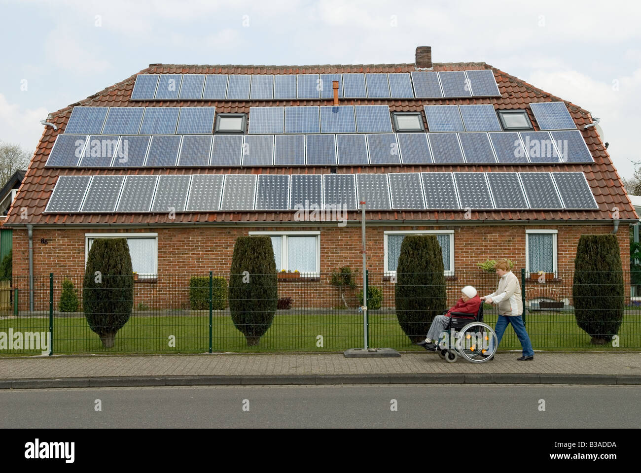 Powered Solar house, Oldenburg, Bassa Sassonia, Germania. Foto Stock