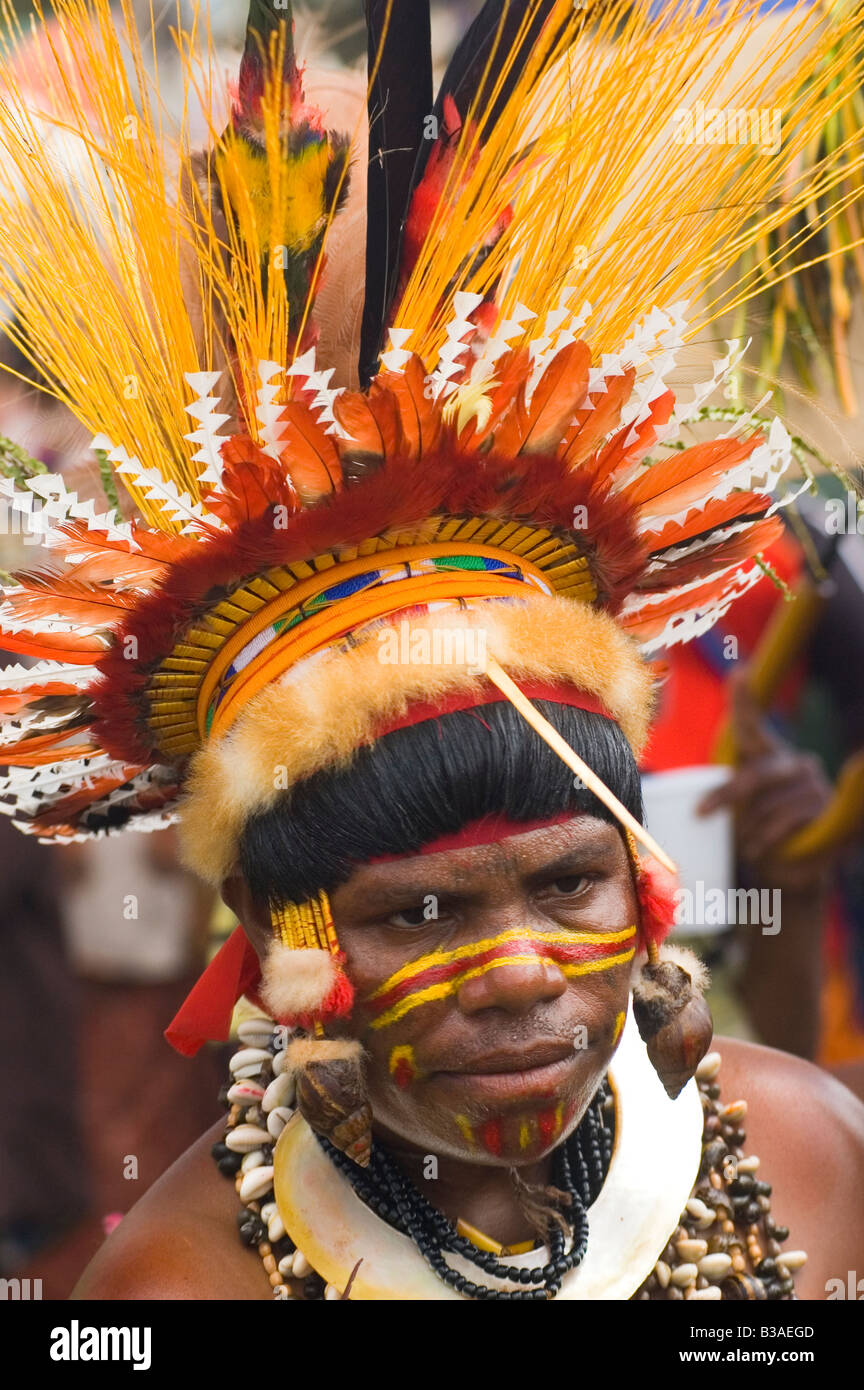 PNG Goroka ballerino mostrano Singsing Foto Stock