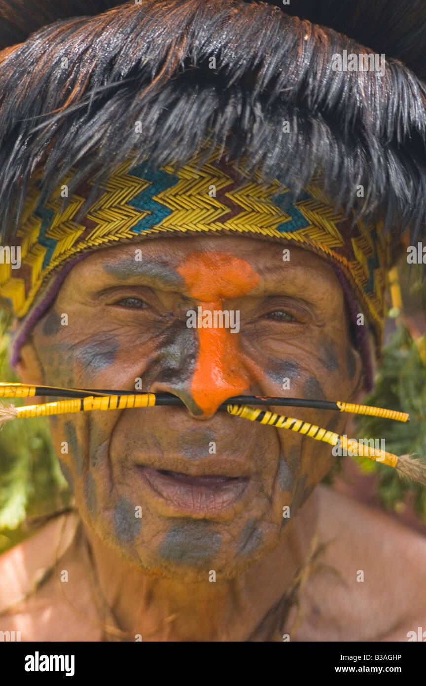 Capo Tribù Goroka show PNG Foto Stock