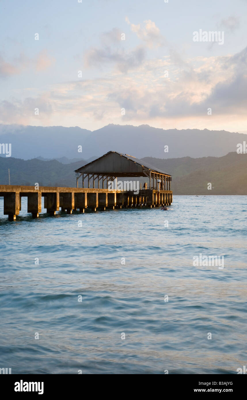Hanalei Bay Kaua'i Hawaii USA Foto Stock