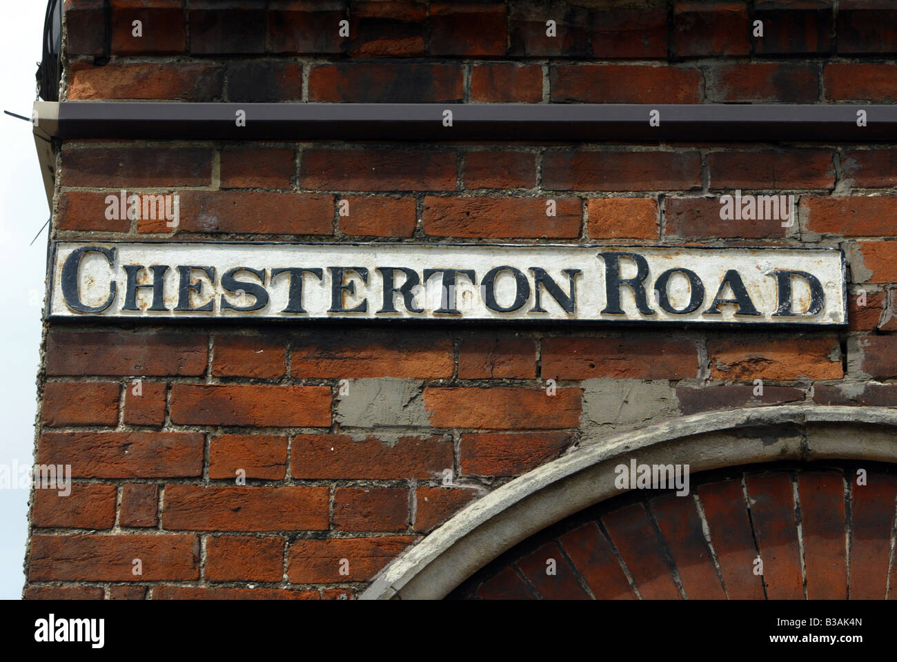 Chesterton Road Sign Inghilterra Cambridge Regno Unito Foto Stock