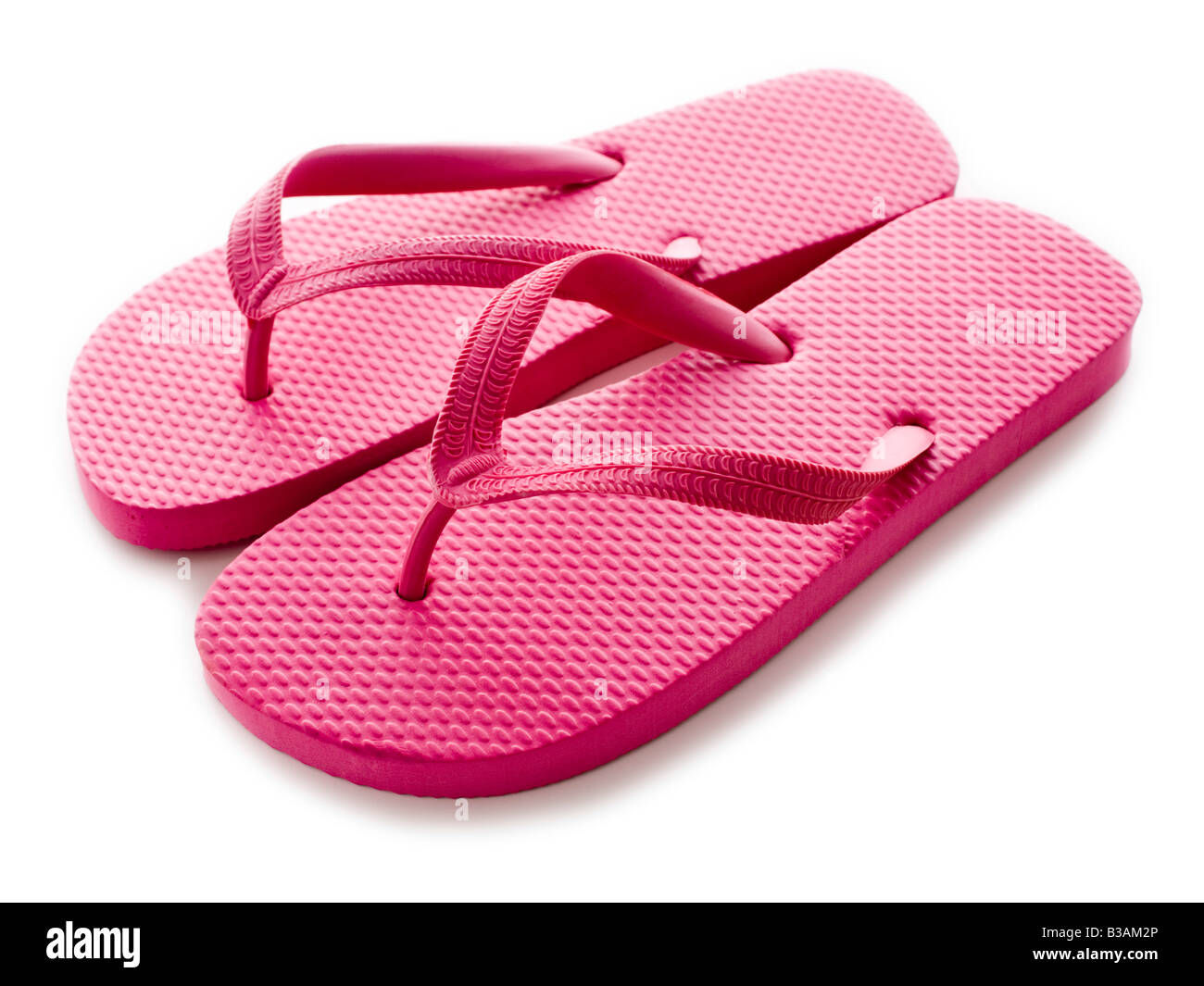 Coppia rosa flip flop Foto Stock