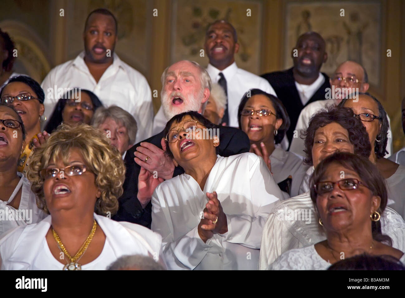 Gospel Choir Concerto Foto Stock