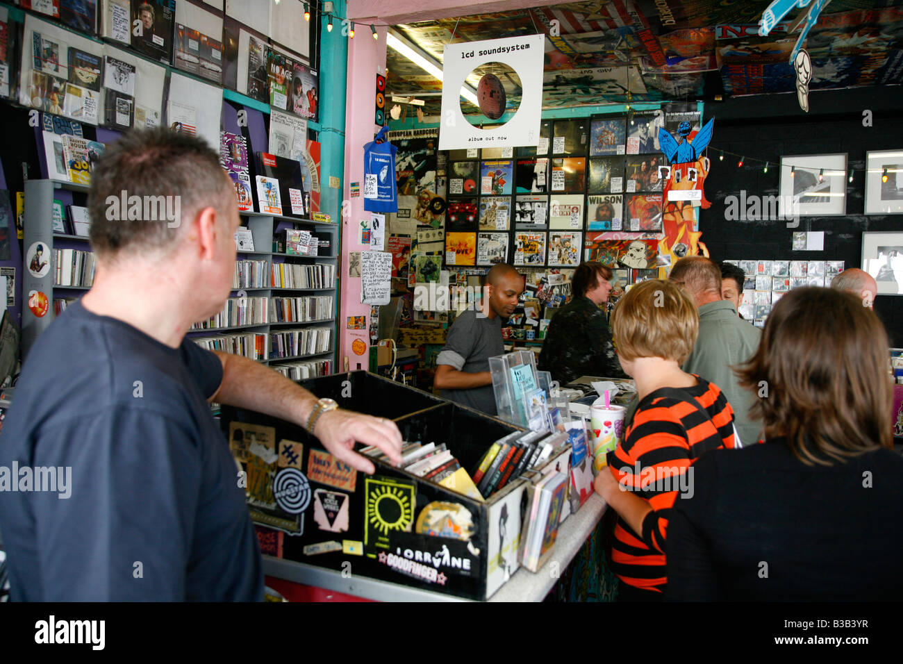 Luglio 2008 - Record shop presso la zona Ropewalks Liverpool England Regno Unito Foto Stock