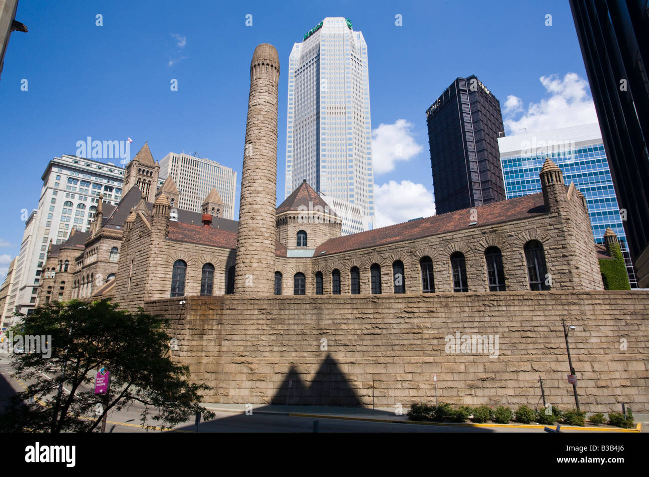 H. H. Richardson capolavoro in granito, l'Allegheny County Courthouse, Pittsburgh, Pennsylvania Foto Stock