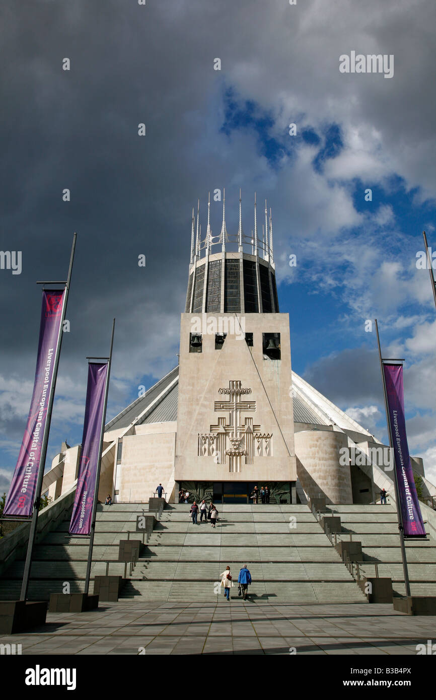 Luglio 2008 - La Cattedrale Metropolitana di Cristo Re a Liverpool England Regno Unito Foto Stock