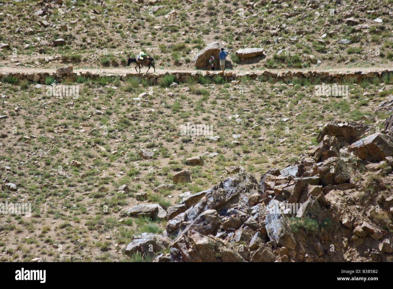 Sentiero afgani in Panj River Valley in Afghanistan Foto Stock