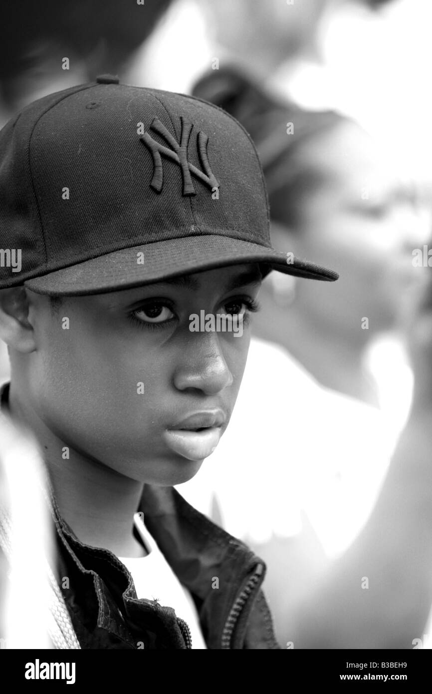 "Palla di base cap' cabina gioventù giovani gara blac colorati Foto Stock