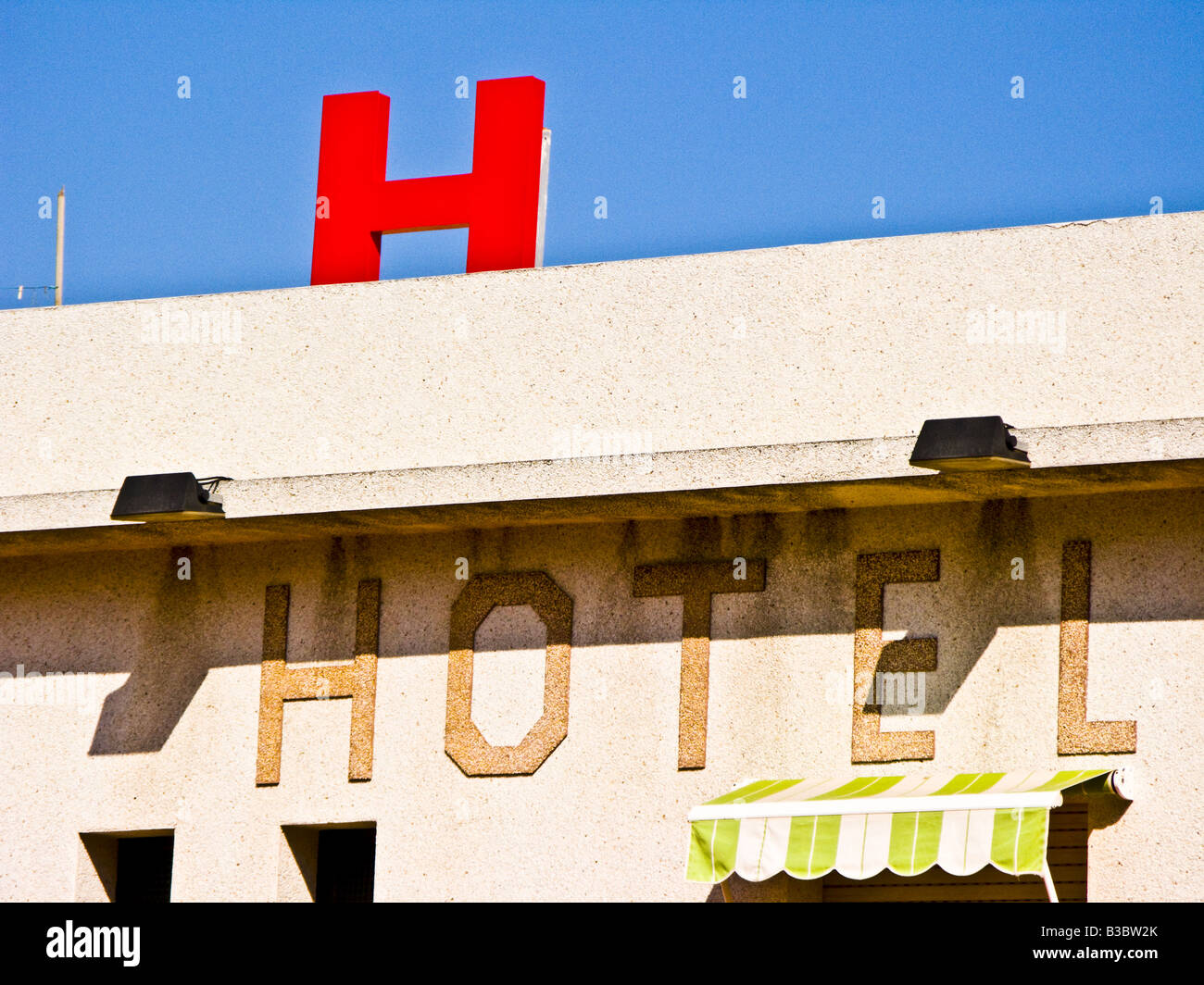 Hotel segno particolare Foto Stock