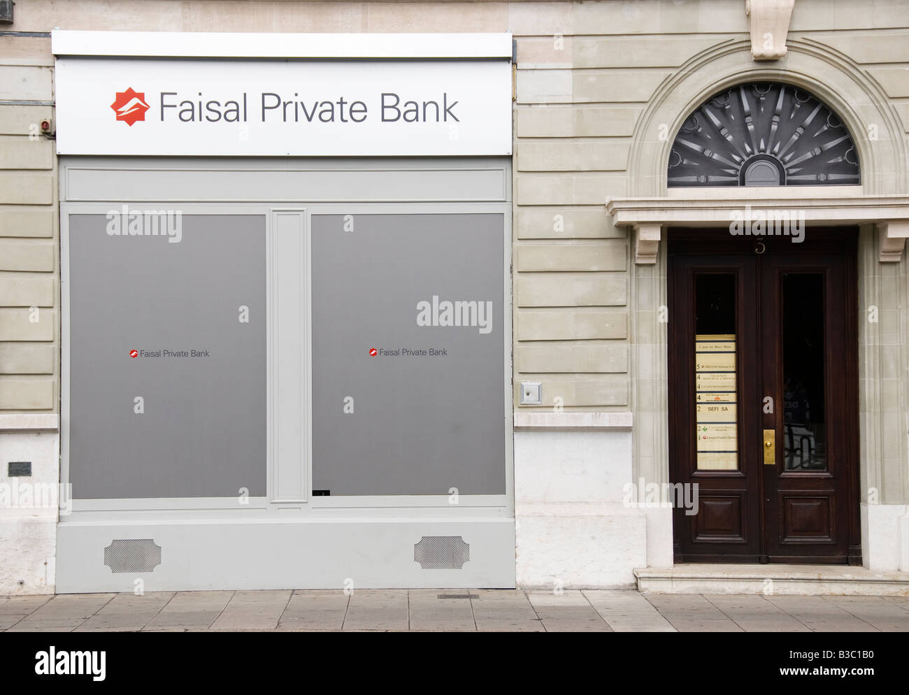 Una banca privata in Svizzera Foto Stock