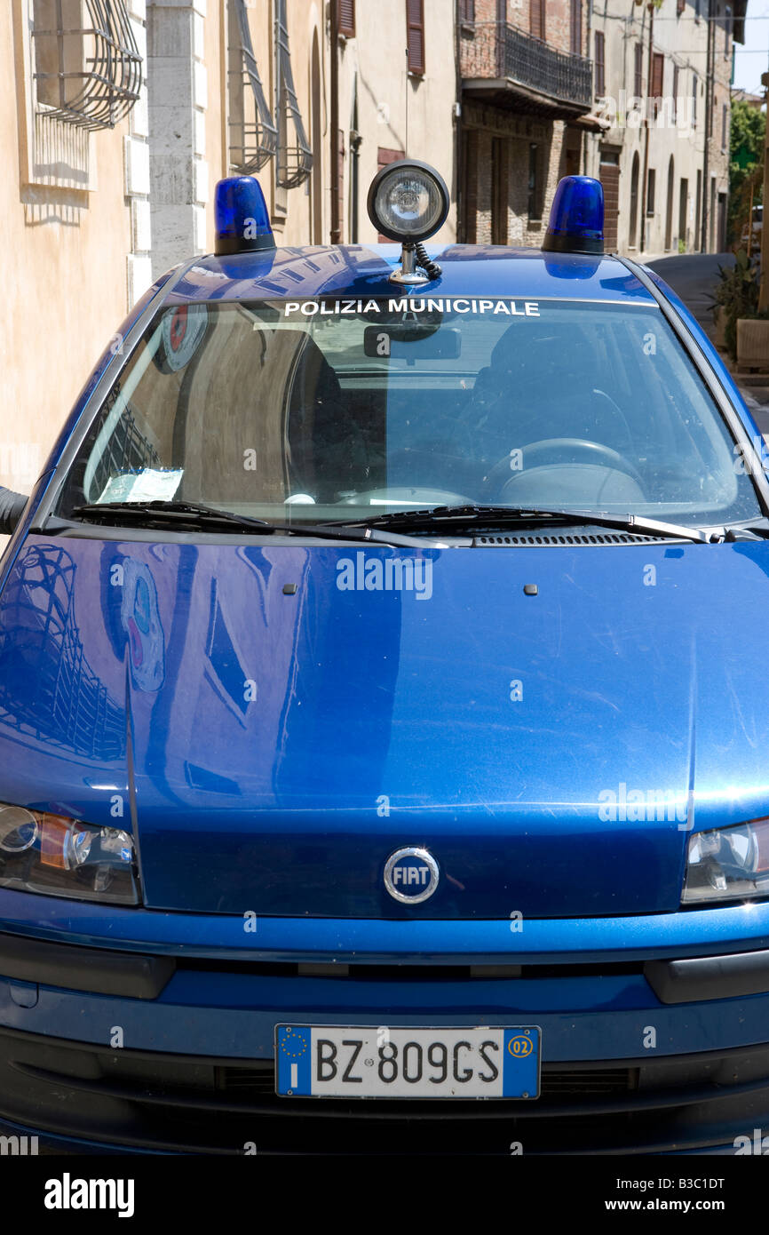 La polizia municipale auto Panicale Umbria Italia Foto Stock