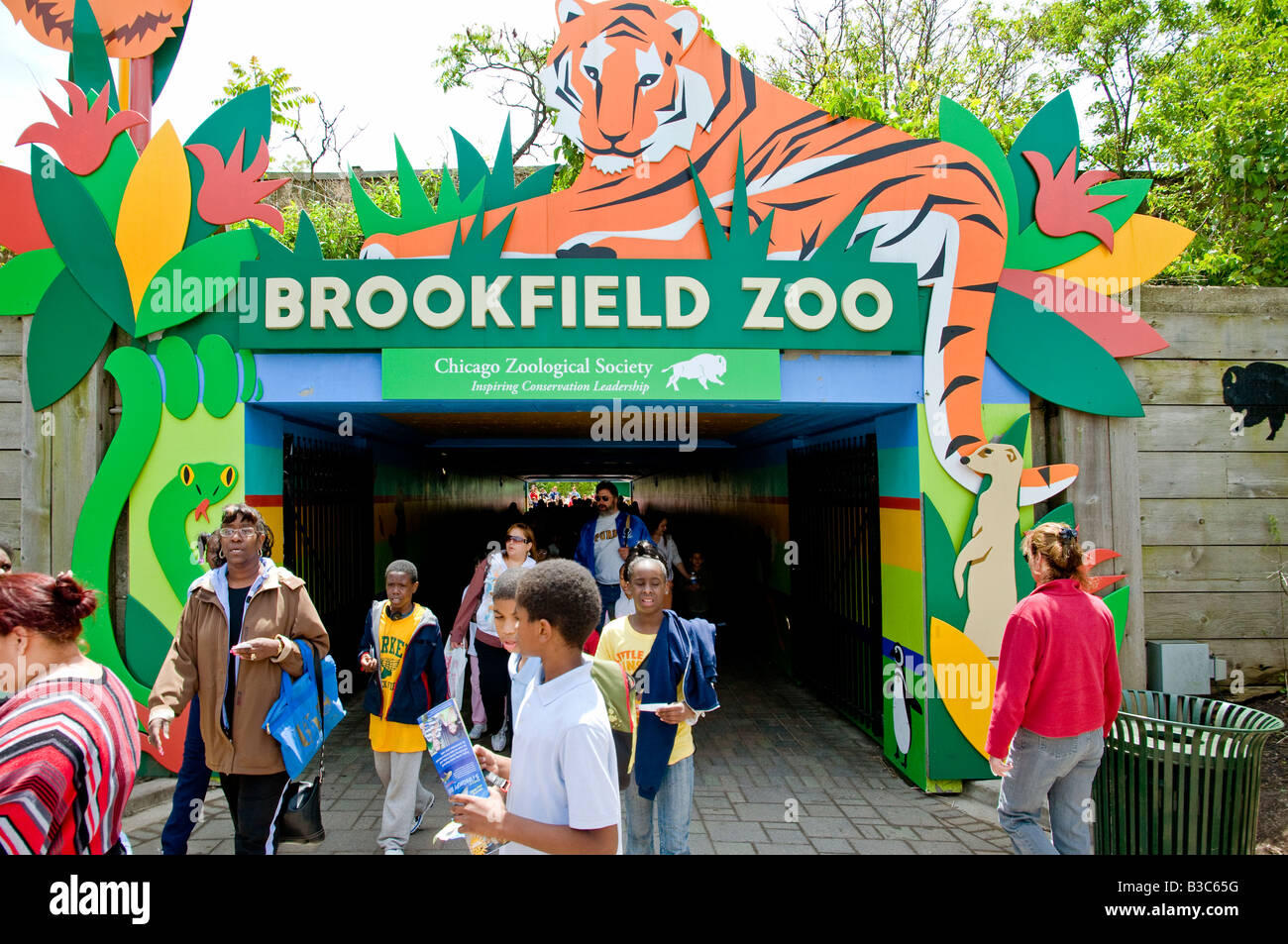 Chicago's Zoo Brookfield ingresso Foto Stock