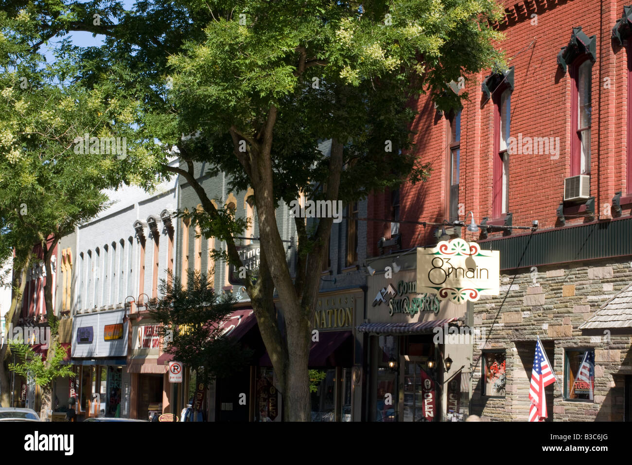 La strada principale di Wellsboro Pennsylvania Tioga County Foto Stock