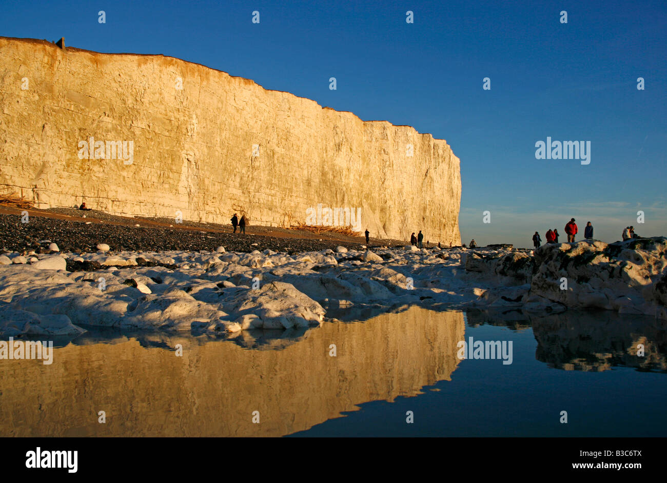 Inghilterra, East Sussex, Beachy Head. Beachy Head è un chalk promontorio sulla costa sud dell'Inghilterra Foto Stock