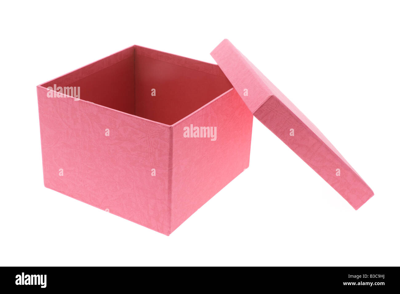 Scatola regalo rosa Foto Stock