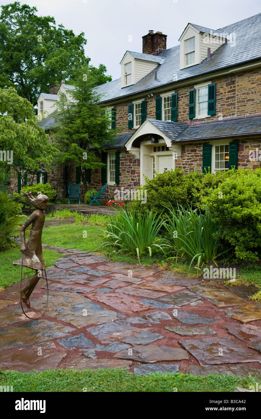Pearl Buck s House Pietra Miliare Storica Nazionale vicino a Doylestown CONTEA DI BUCKS in Pennsylvania Foto Stock