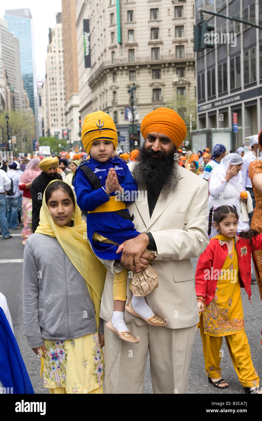 Annuale parata Sikh e festival che ha luogo ogni anno su Broadway a New York City Foto Stock