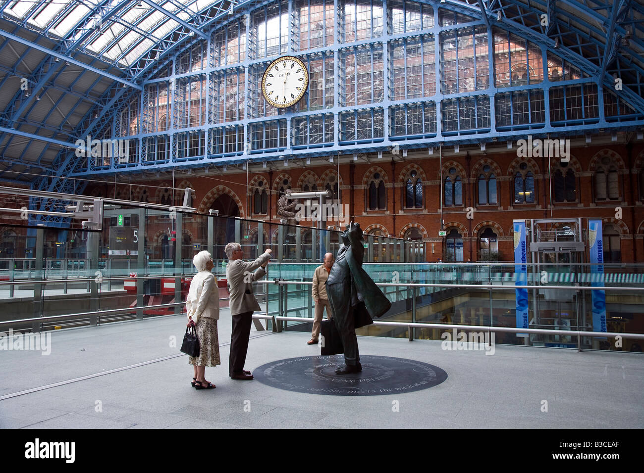 Eurostar St Pancras Station di Londra Foto Stock