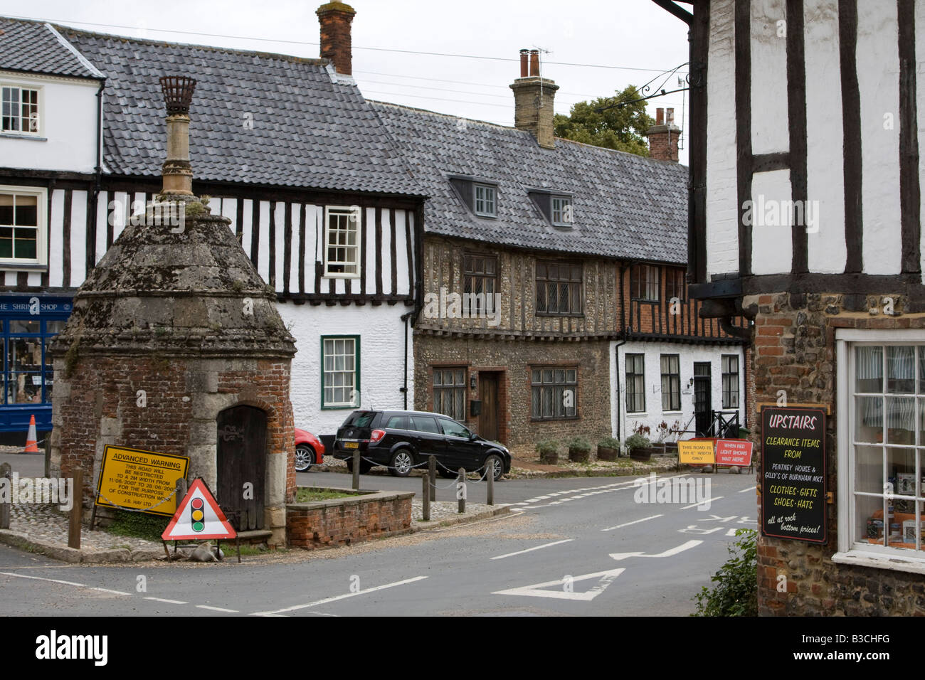 Walsingham village center high street norfolk East Anglia England Regno unito Gb Foto Stock