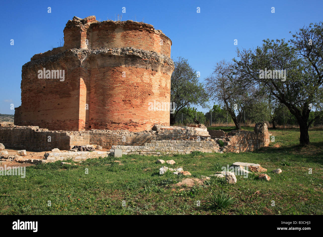 Le rovine romane di Milreu vicino Estoi Algarve Portogallo Foto Stock